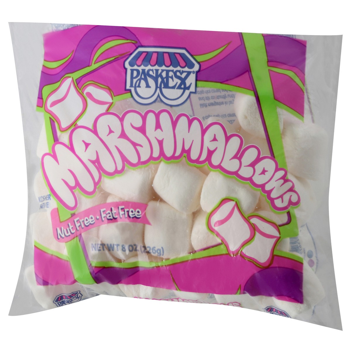 slide 9 of 9, Paskesz Fat Free Marshmallows, 8 oz