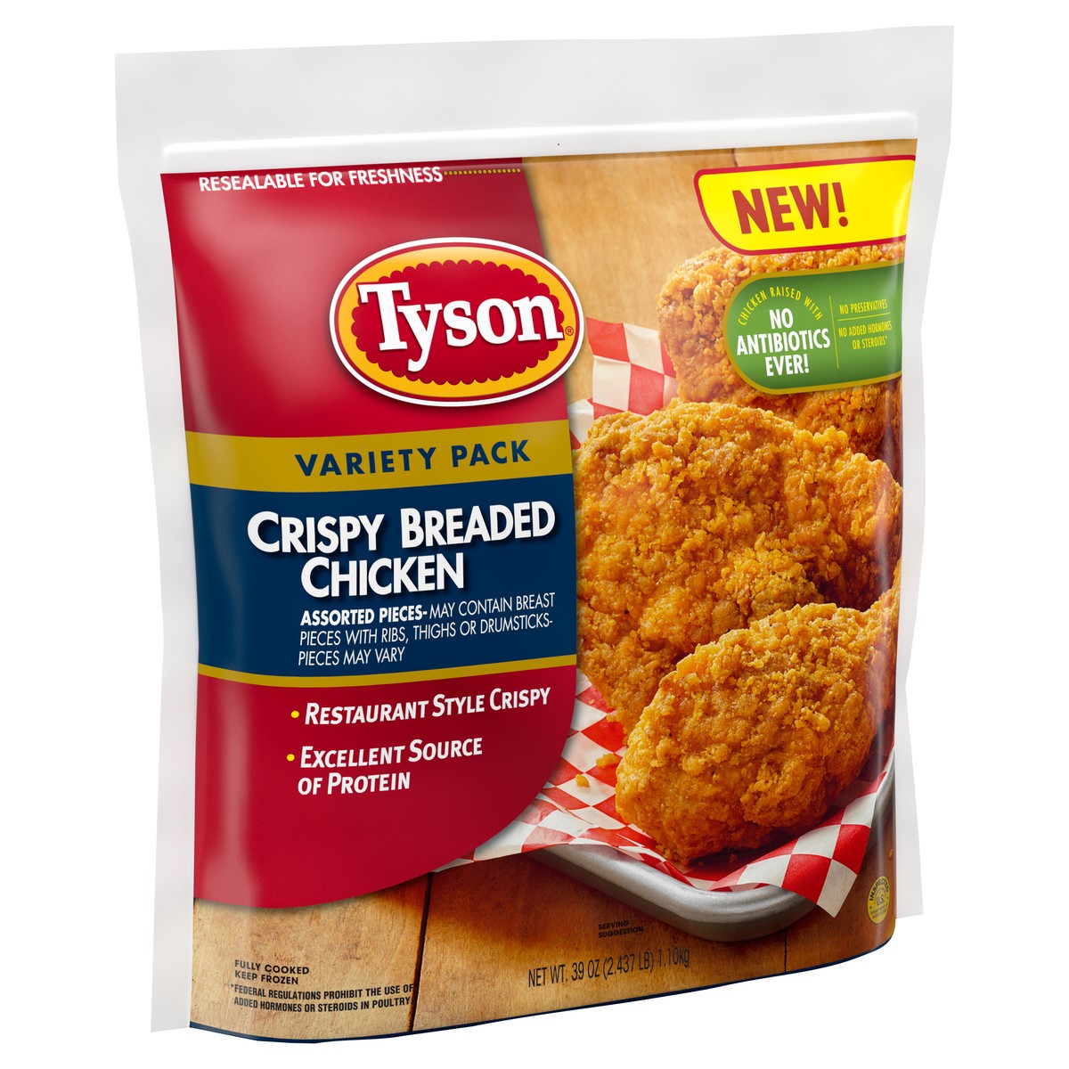 slide 1 of 3, Tyson Crispy Chicken Variety Pack, 39 oz, 1.10 kg