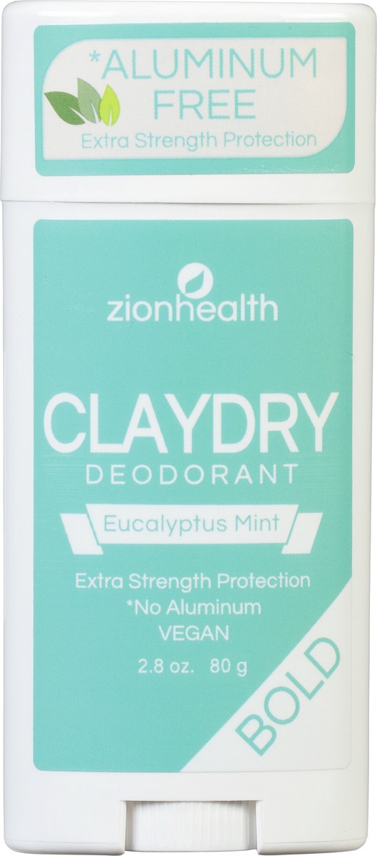 slide 4 of 9, Zion Health Claydry Mint Deodorant, 2.8 oz