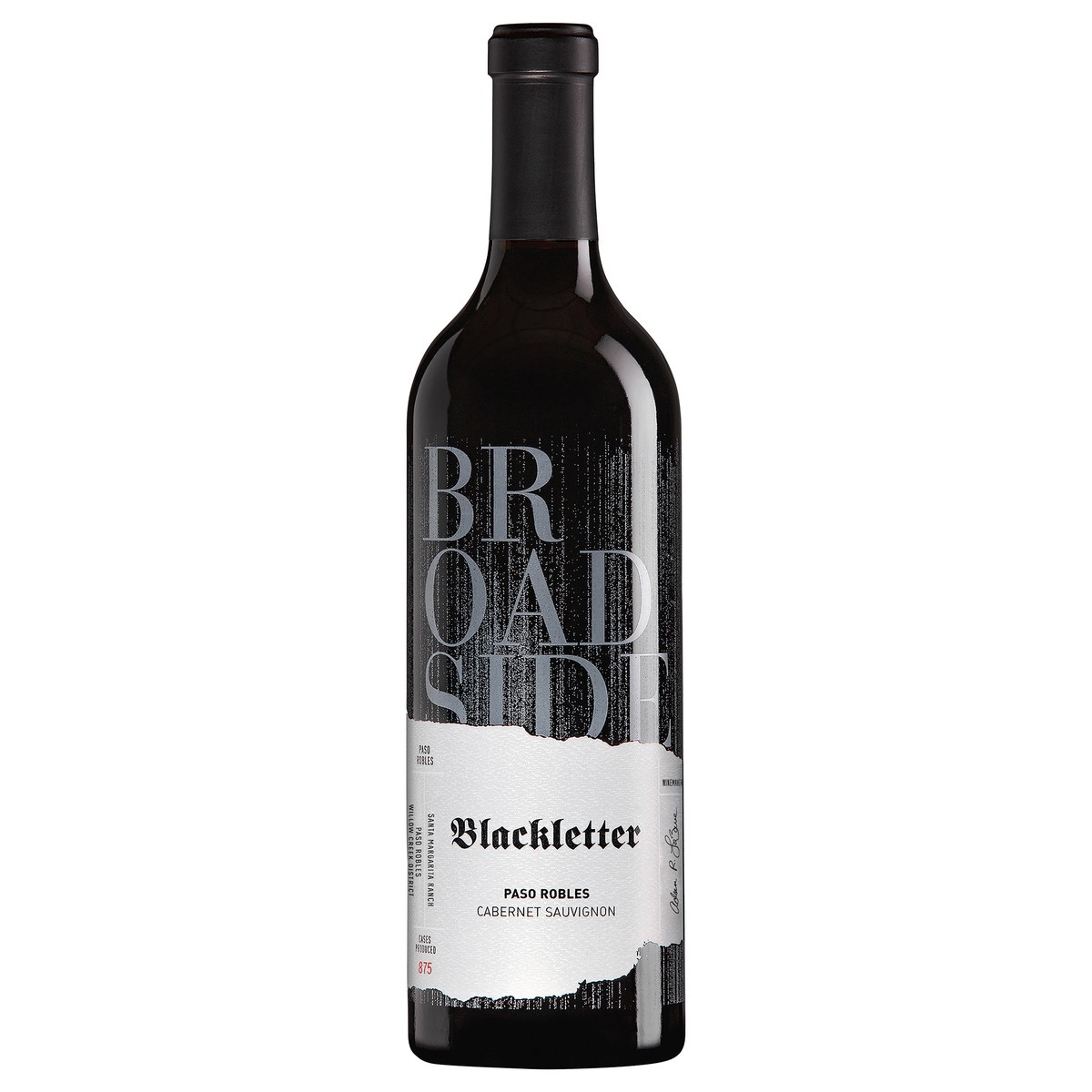 slide 5 of 5, Broadside Wines Blackletter Cabernet Sauvignon, 750 ml