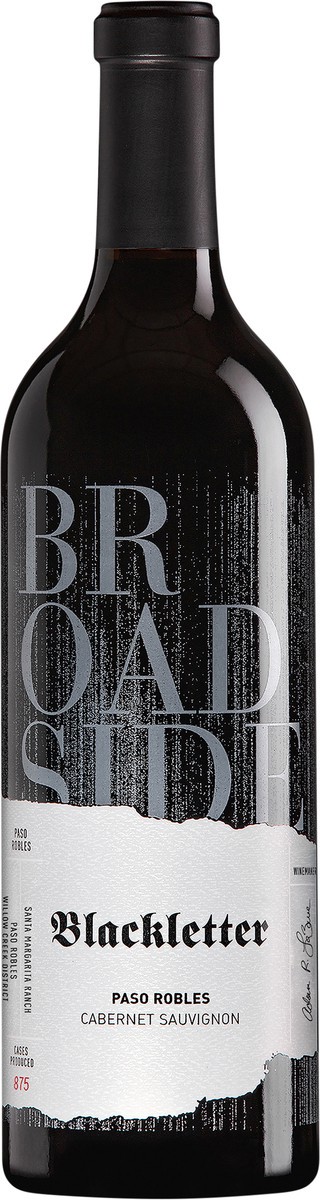 slide 3 of 5, Broadside Wines Blackletter Cabernet Sauvignon, 750 ml