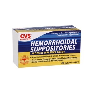 slide 1 of 1, CVS Pharmacy Hemorrhoidal Suppositories, 48 ct