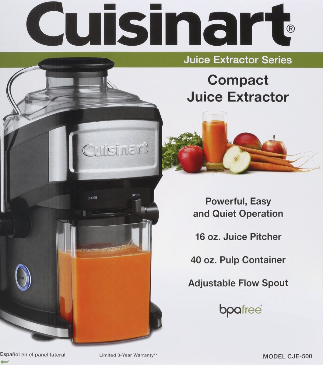 slide 4 of 4, Cuisinart Compact Juice Extractor - Black/Silver, 1 ct