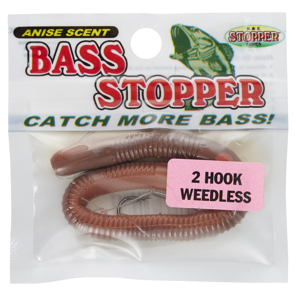 slide 1 of 1, Bass Stopper 2 Hook Weedless Natural, 1 ct