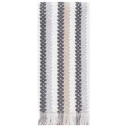 ROOM & RETREAT RR Pebble Stripe Gray Fashion Hand Towel, 16 in x 28 in