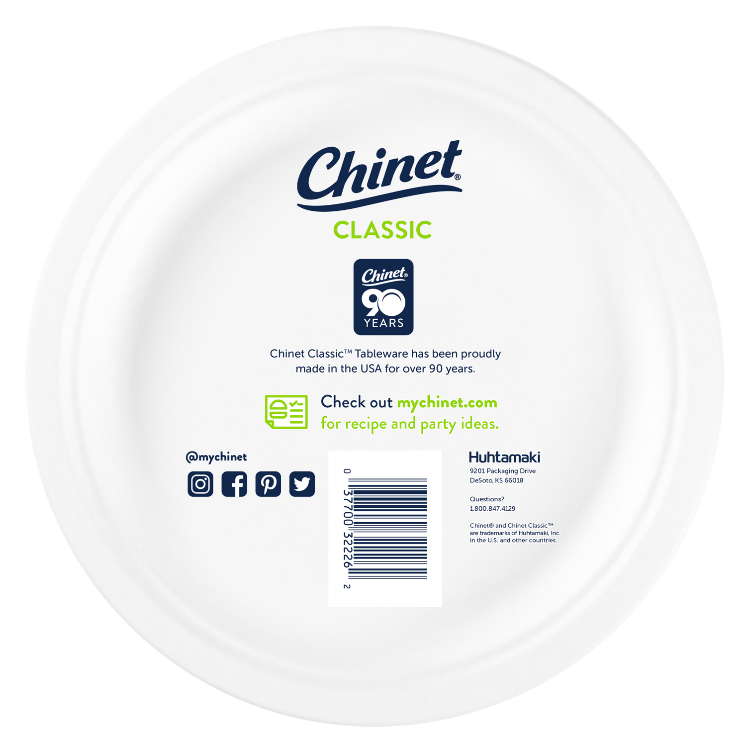 slide 2 of 2, Chinet Classic Dinner Plate 10 3/8in (32 Count), 32 ct