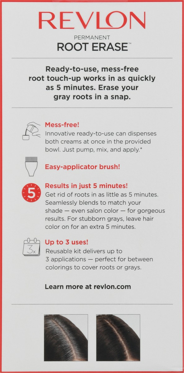 slide 7 of 12, Revlon Root Erase 3 Black Shades Permanent Hair Color 1 kit, 3.2 fl oz