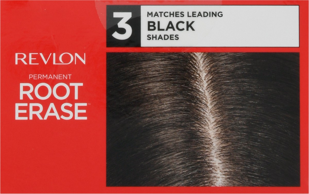 slide 10 of 12, Revlon Root Erase 3 Black Shades Permanent Hair Color 1 kit, 3.2 fl oz