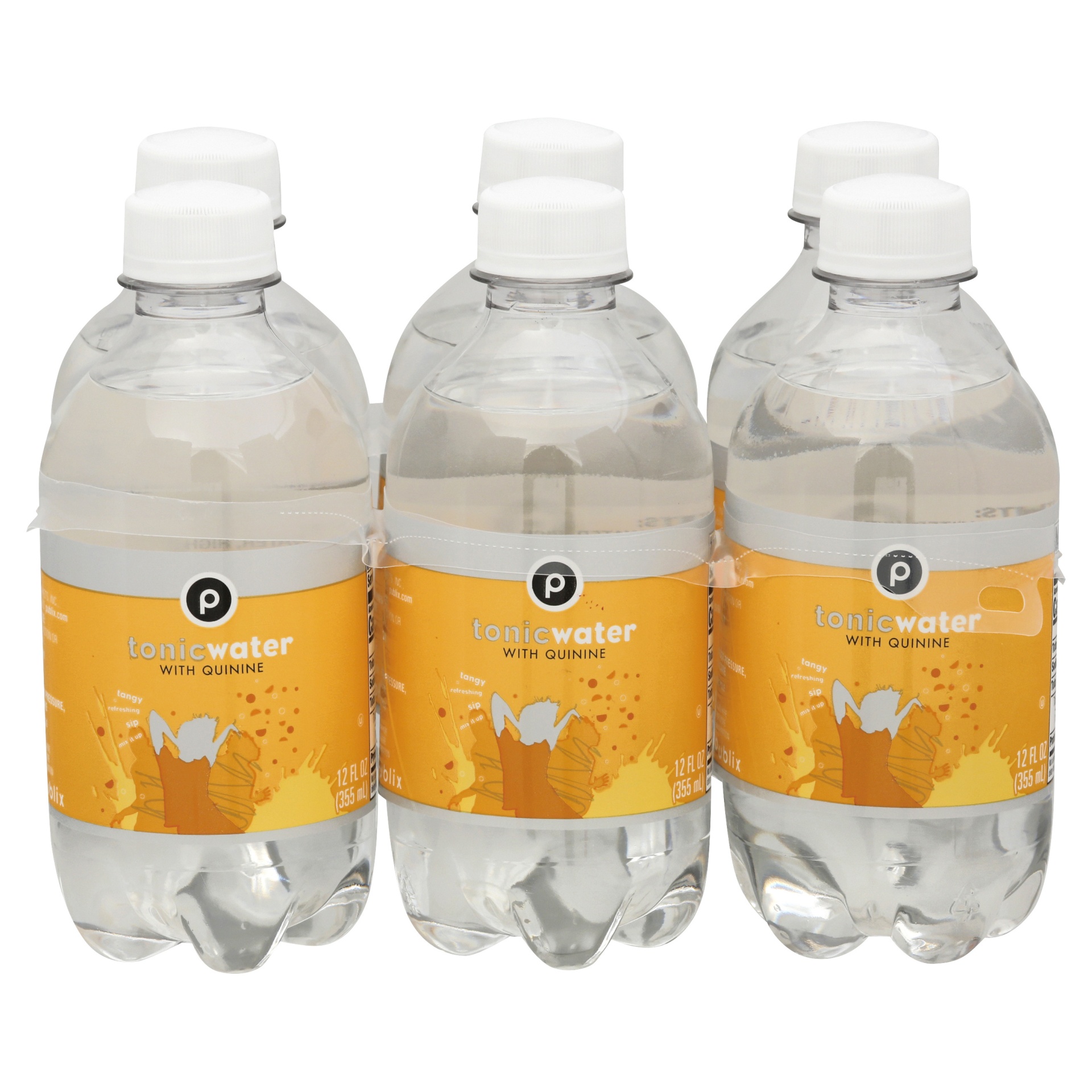 slide 1 of 1, Publix Tonic Water with Quinine, 6 ct