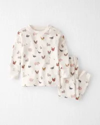 Littleplanet Baby Organic Cotton Pajamas in Farm Friends Print Farm Friends 24M