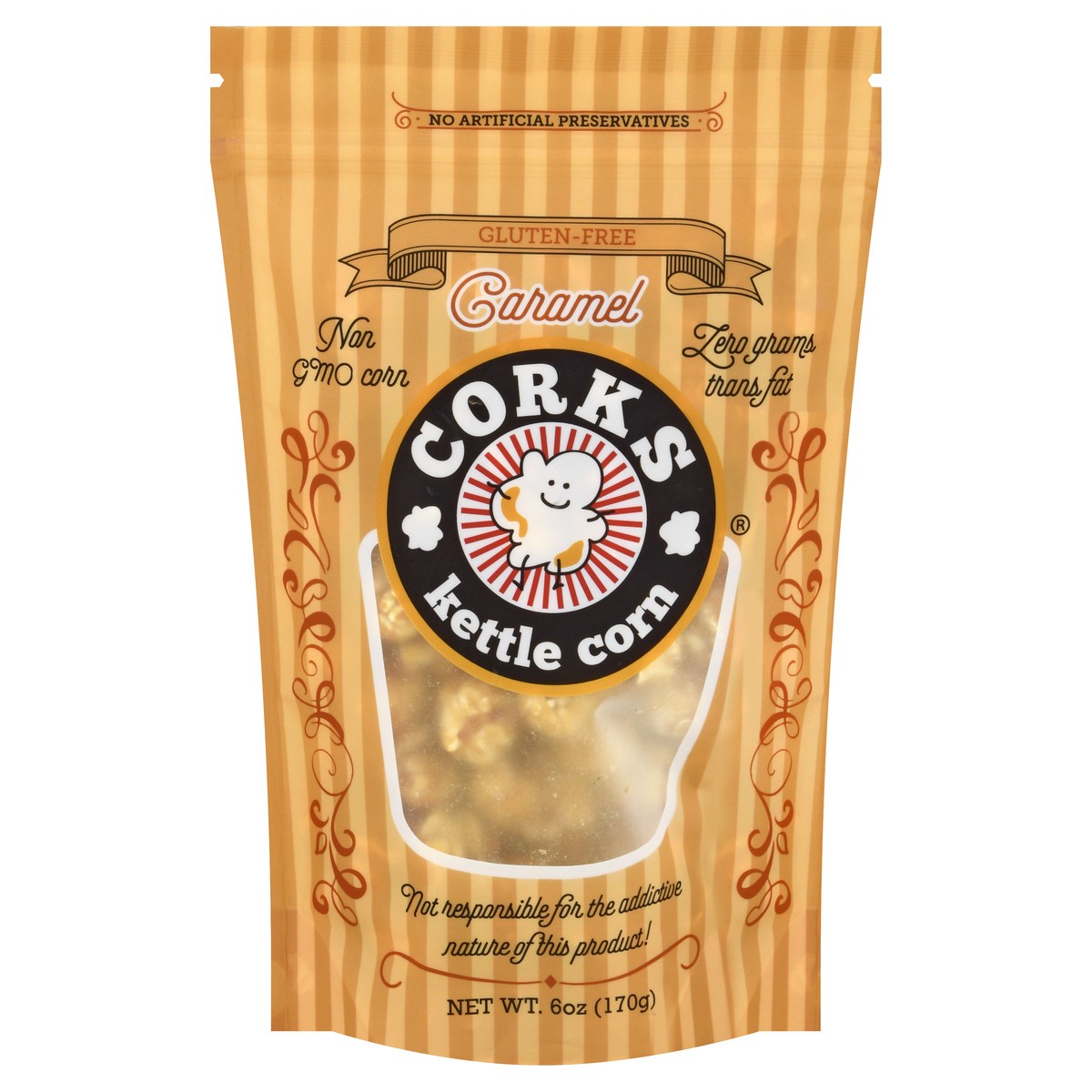 slide 10 of 13, Corks Kettle Corn Caramel Popcorn 6 oz, 6 oz