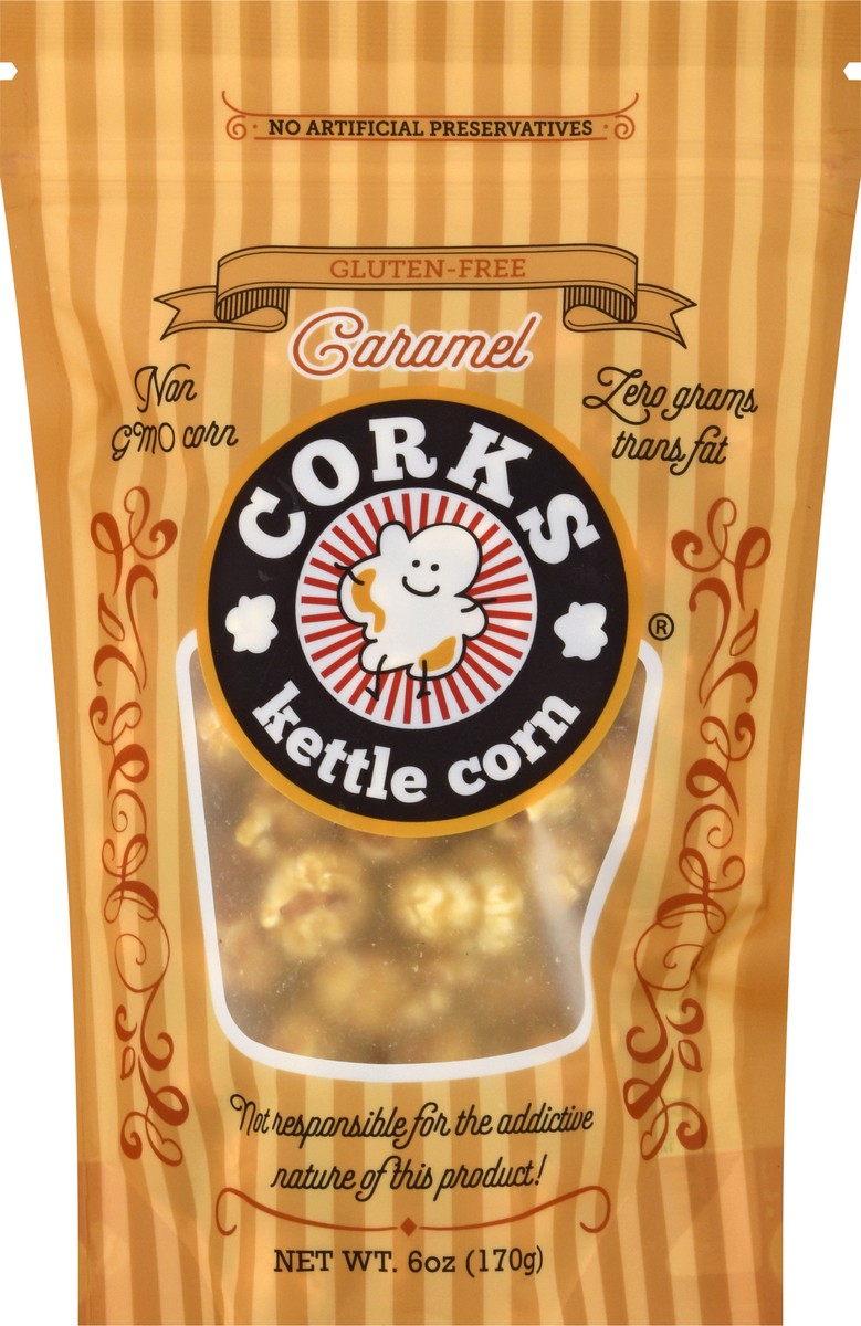slide 8 of 13, Corks Kettle Corn Caramel Popcorn 6 oz, 6 oz