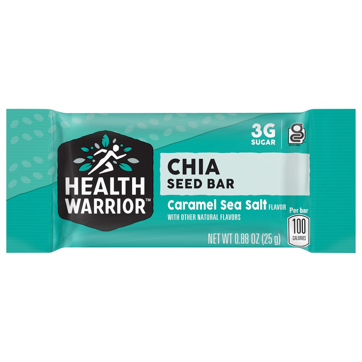 slide 1 of 5, Health Warrior Chia Seed Bar Caramel Sea Salt 0.88 Oz, 0.8 oz