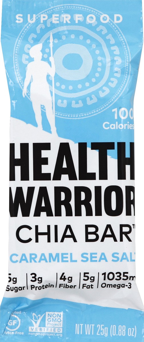 slide 5 of 5, Health Warrior Chia Seed Bar Caramel Sea Salt 0.88 Oz, 0.8 oz