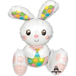 AirLoonz Sitting Easter Bunny Decorative Air-Filled Balloon