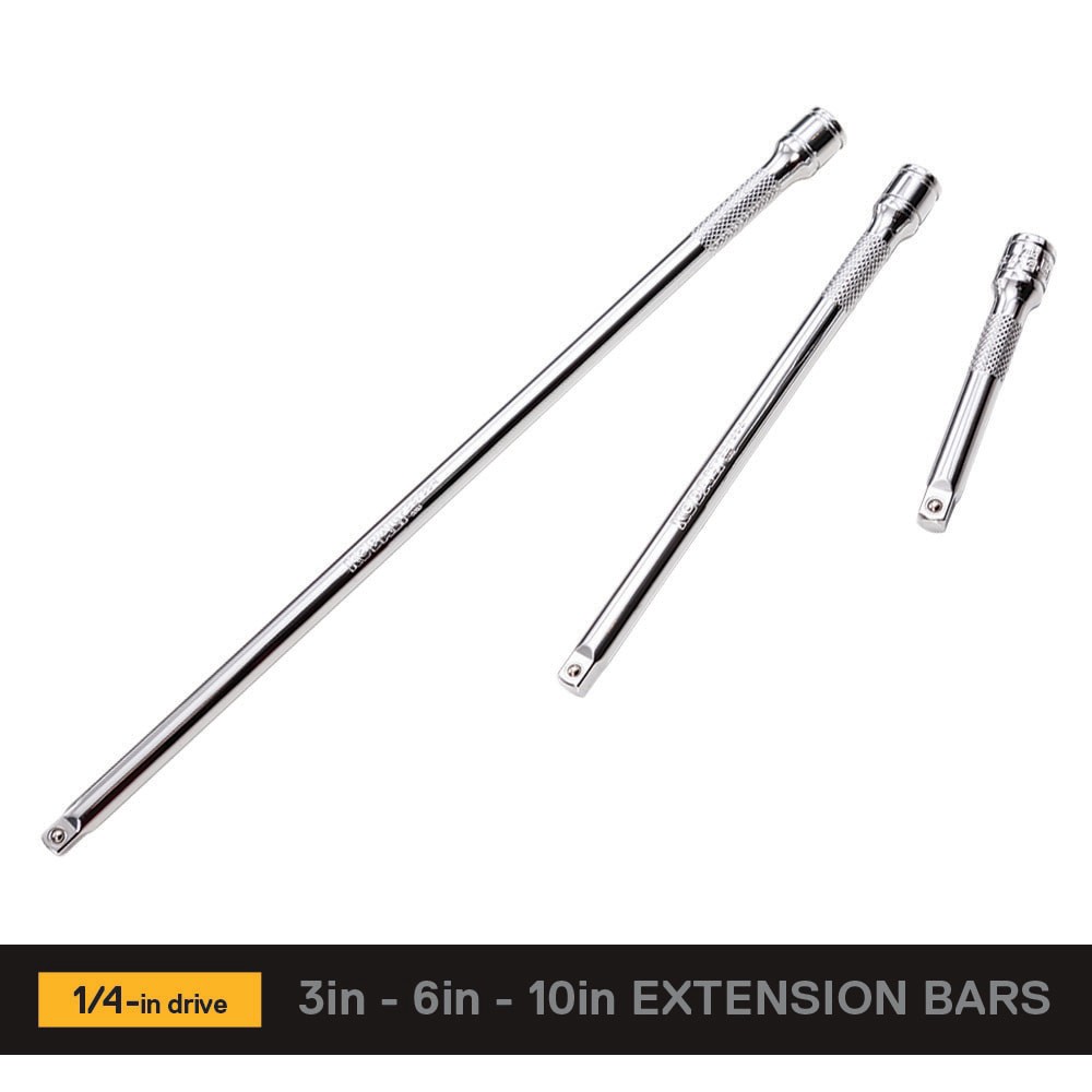 slide 3 of 6, Kobalt 3 -Piece 1/4-in Drive Set Socket Extension Set, 1 ct