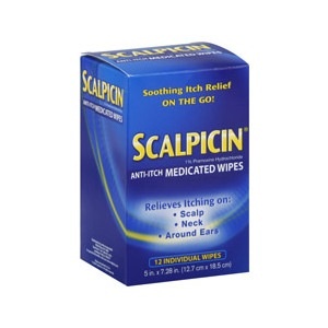 slide 1 of 1, Scalpicin Anti-Itch Medicated Wipes, 12 ct