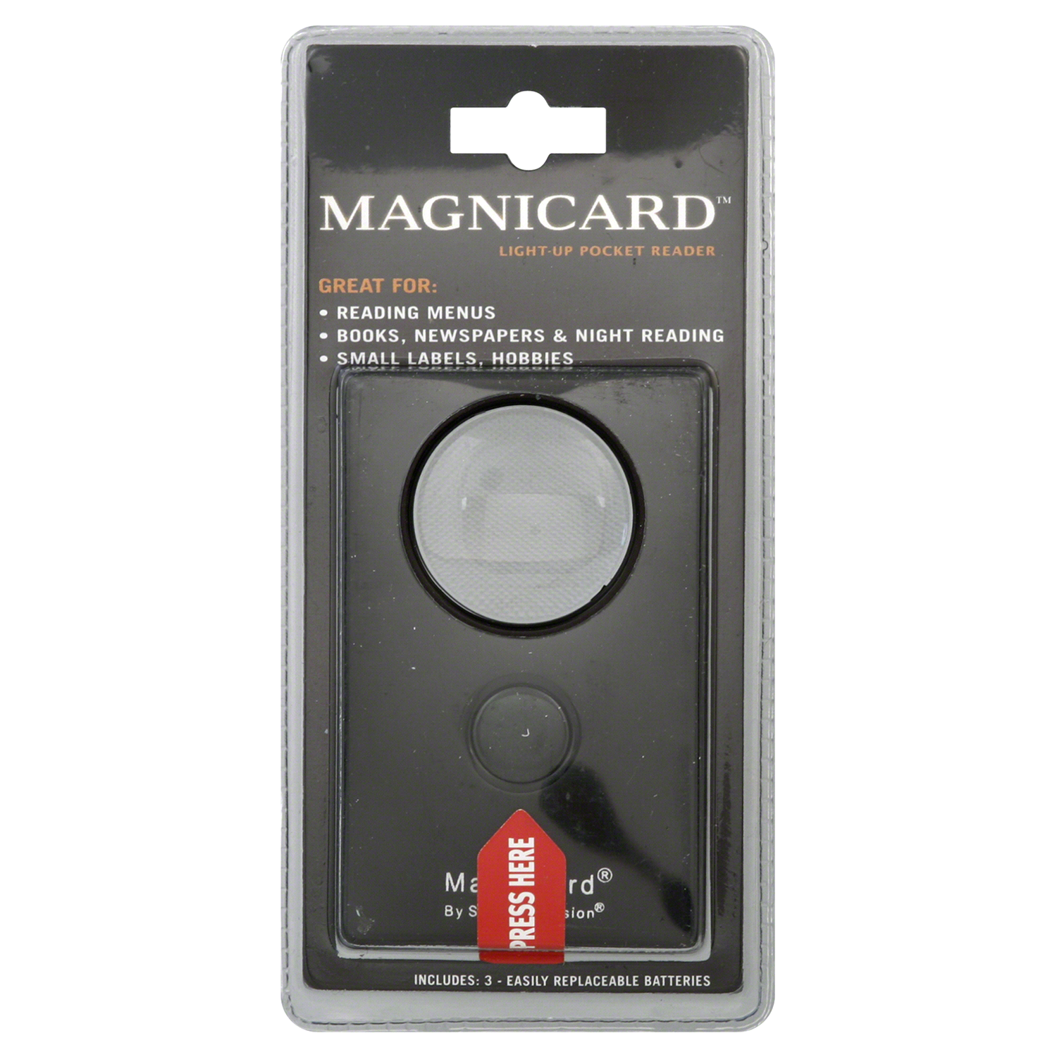 slide 1 of 1, SAV Eyewear Magnicard Light Up Pocket Reader, 1 ct