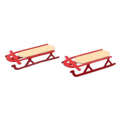 slide 1 of 4, Mini Red Sled Decorations By Ashland, null