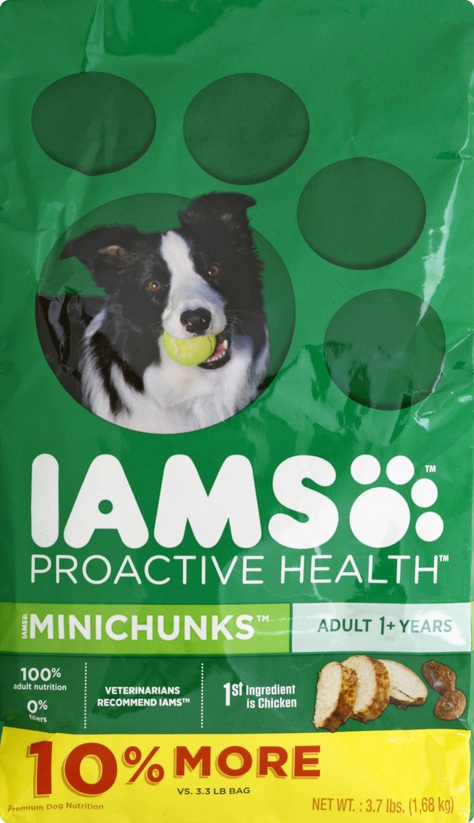 slide 5 of 6, IAMS Dog Nutrition, Premium, Minichunks, Adult 1+ Years, 3.7 lb