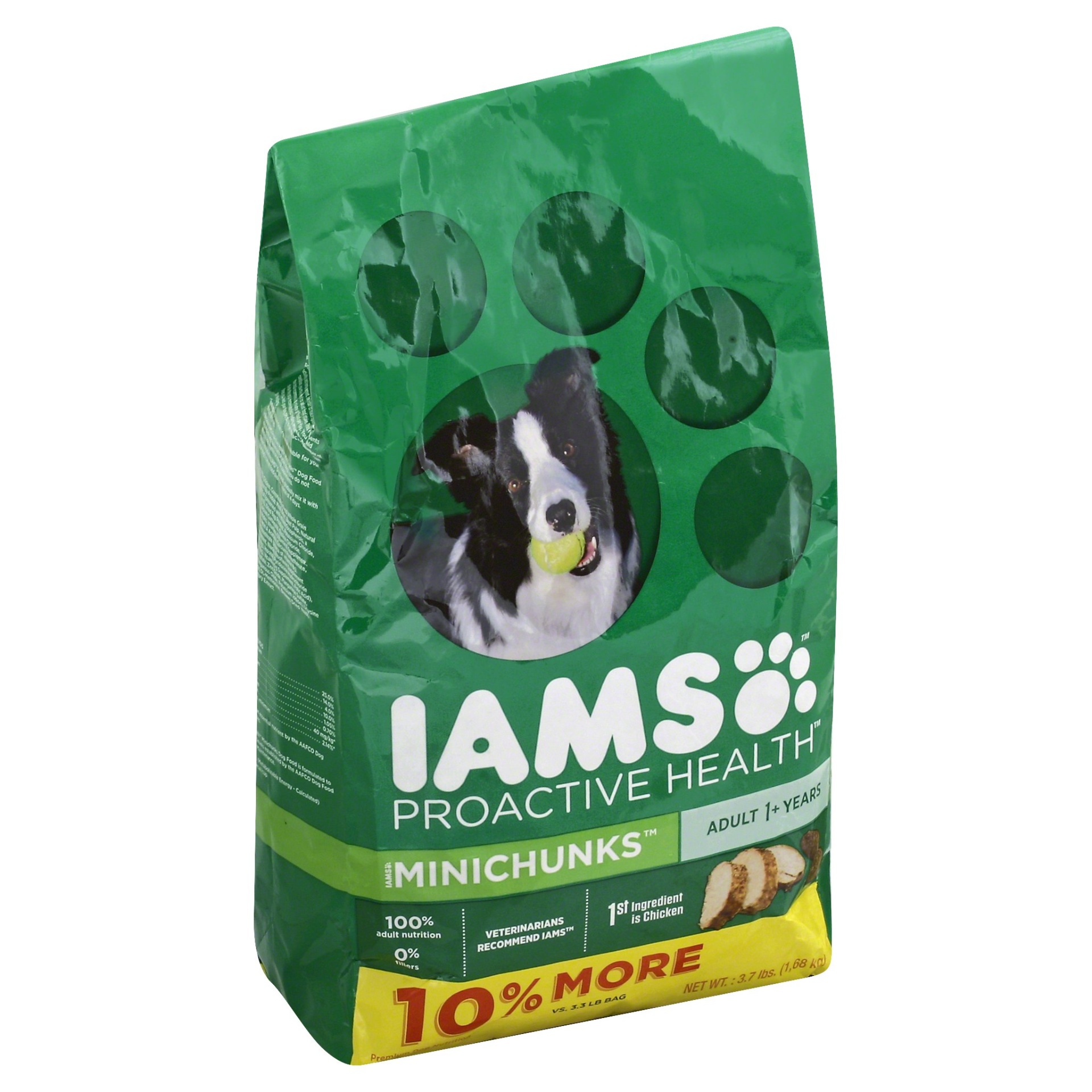 slide 1 of 6, IAMS Dog Nutrition, Premium, Minichunks, Adult 1+ Years, 3.7 lb