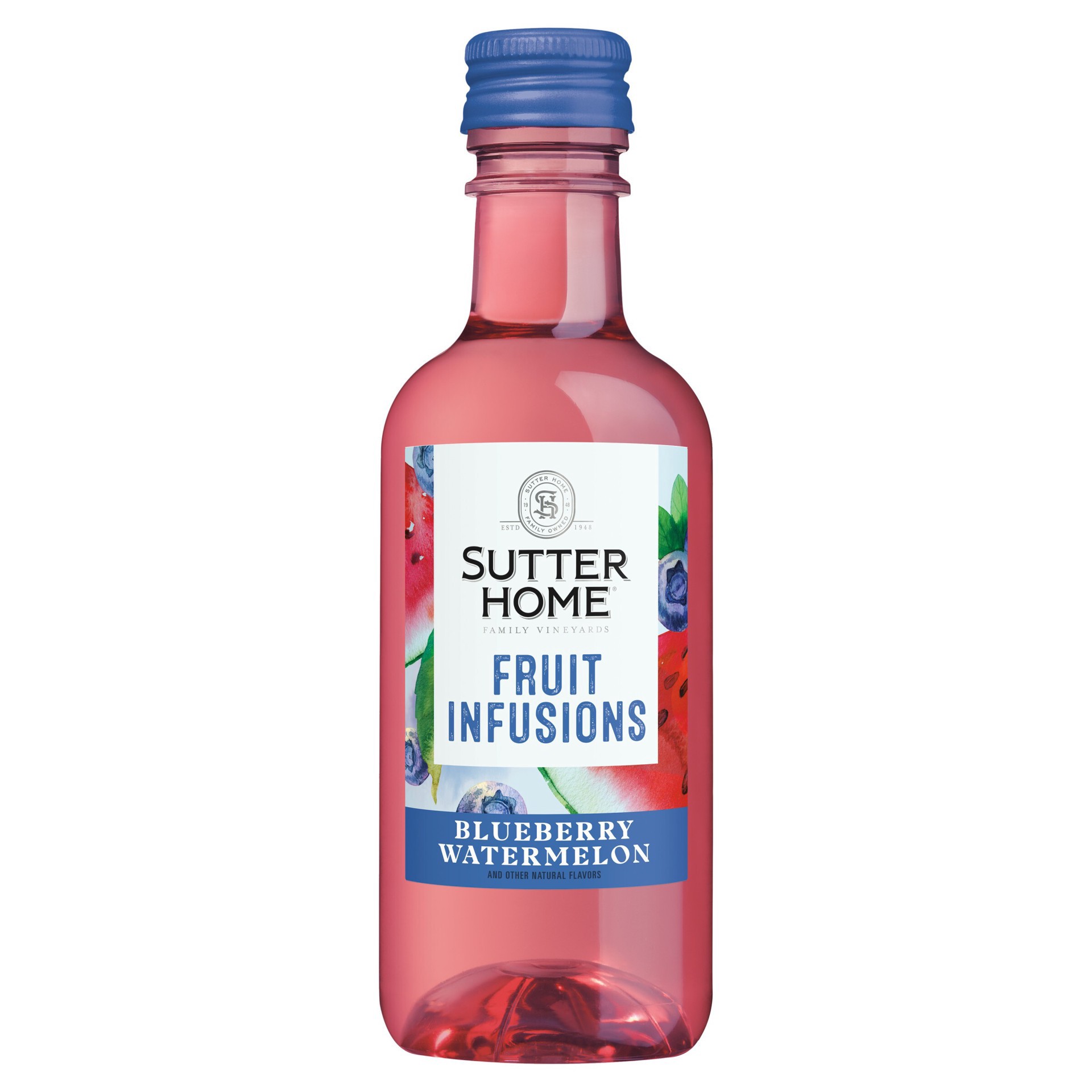 slide 2 of 3, Sutter Home Fruit Infusion Blueberry Watermelon Sweet White Wine, 187mL Wine Bottles (4 Pack), 1 ct