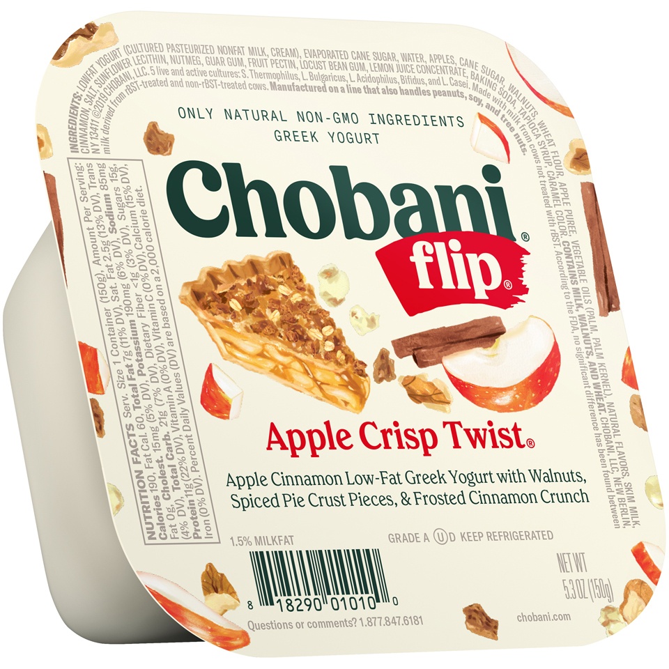 slide 2 of 8, Chobani Flip Apple Crisp Twist Greek Yogurt, 5.3 oz