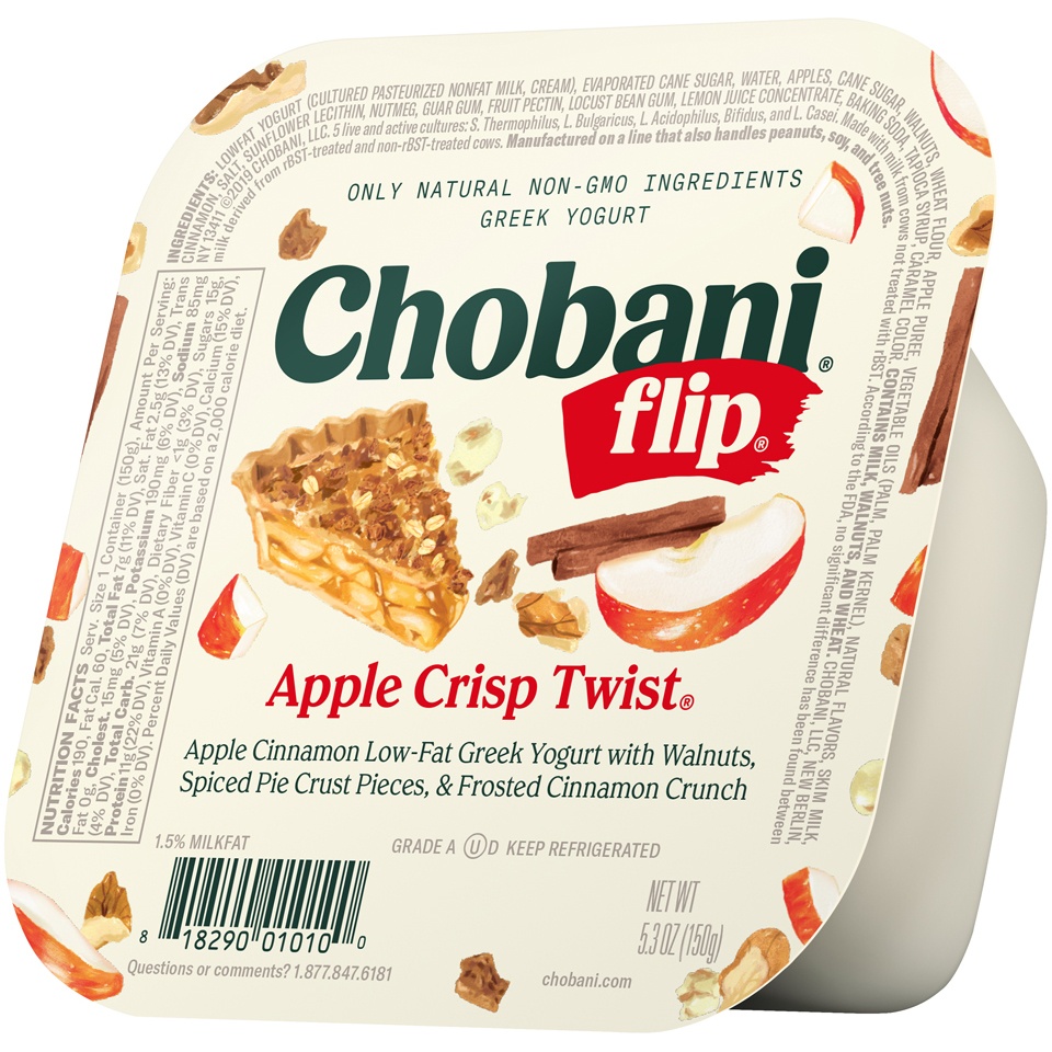 slide 3 of 8, Chobani Flip Apple Crisp Twist Greek Yogurt, 5.3 oz