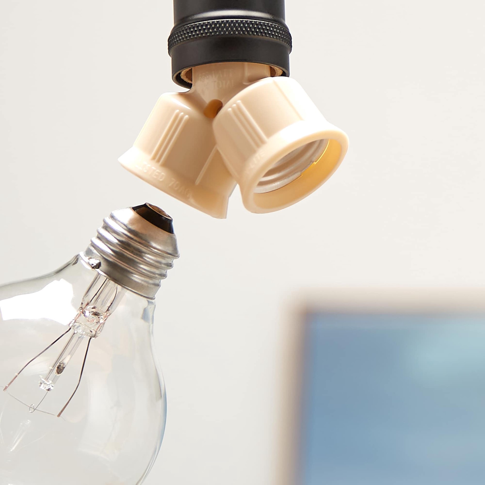 slide 3 of 3, Project Source 660 -Watt Off-white Medium Light Socket Adapter, 1 ct