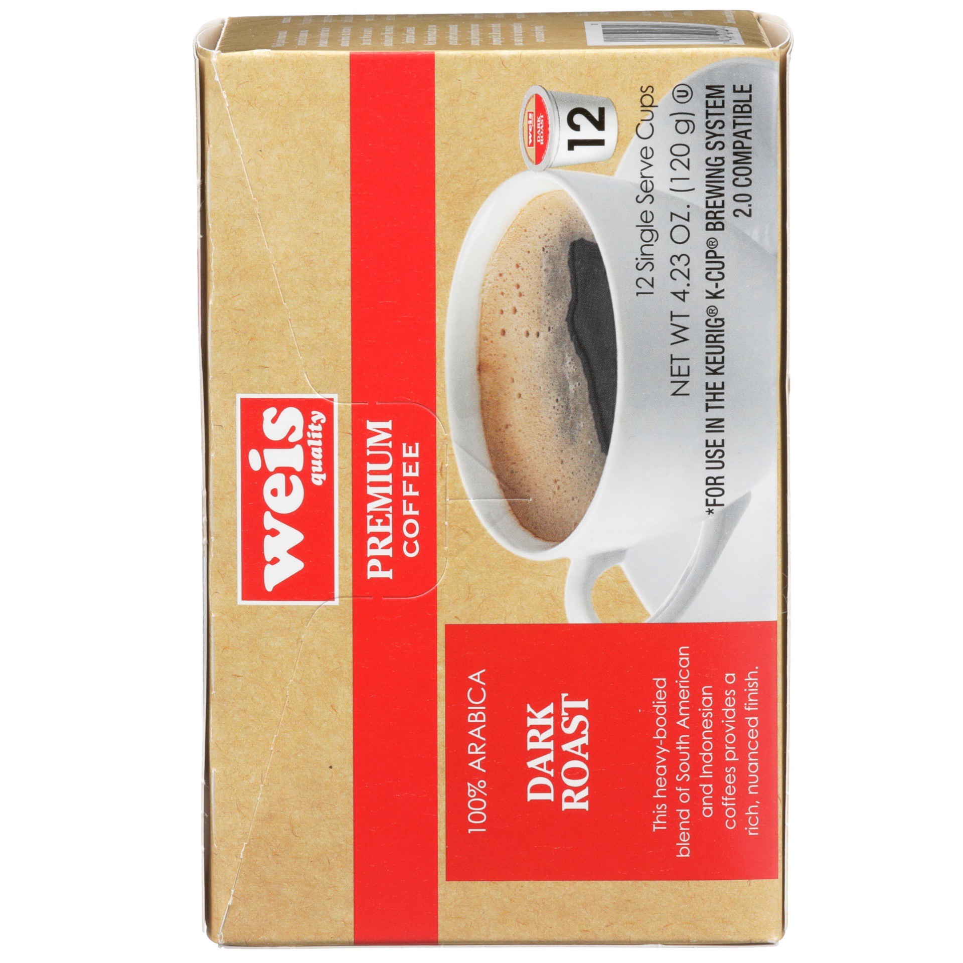 slide 5 of 6, Weis Quality 100% Arabica Dark Roast Single Serve Coffee Cups - 4.23 oz, 4.23 oz