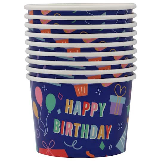 slide 1 of 2, 8oz. Happy Birthday Snack Cups, 10ct. By Celebrate It, 10 ct