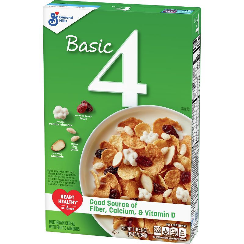 slide 3 of 8, Basic 4 Breakfast Cereal 19.8oz - General Mills, 16 oz