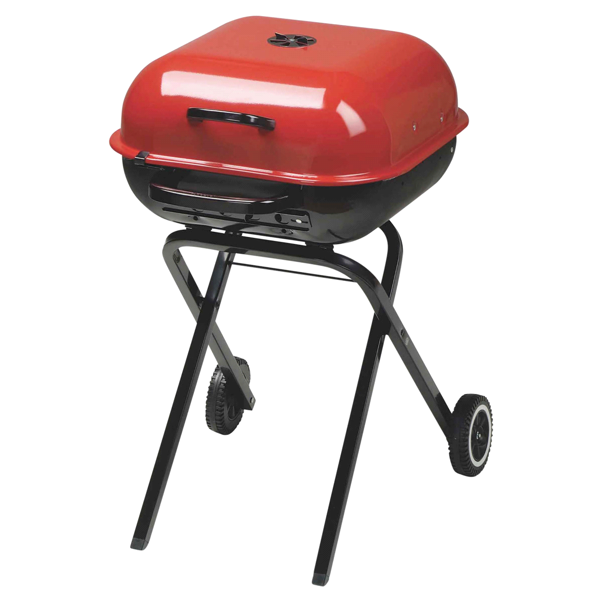 slide 1 of 1, Americana Walk-A-Bout Charcoal Grill - Red, 1 ct