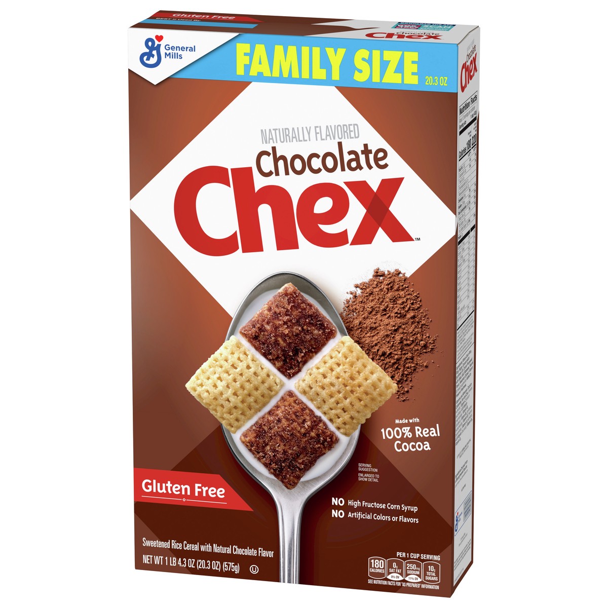 slide 2 of 9, Chex Chocolate Chex Cereal, Gluten Free, 20.3 oz