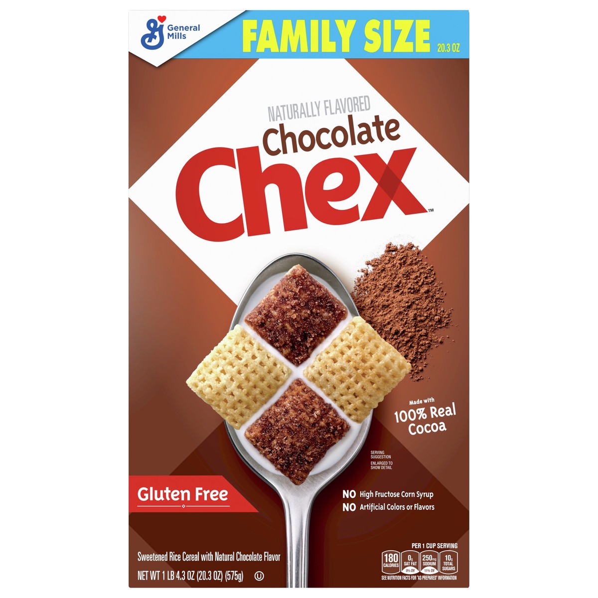 slide 1 of 9, Chex Chocolate Chex Cereal, Gluten Free, 20.3 oz