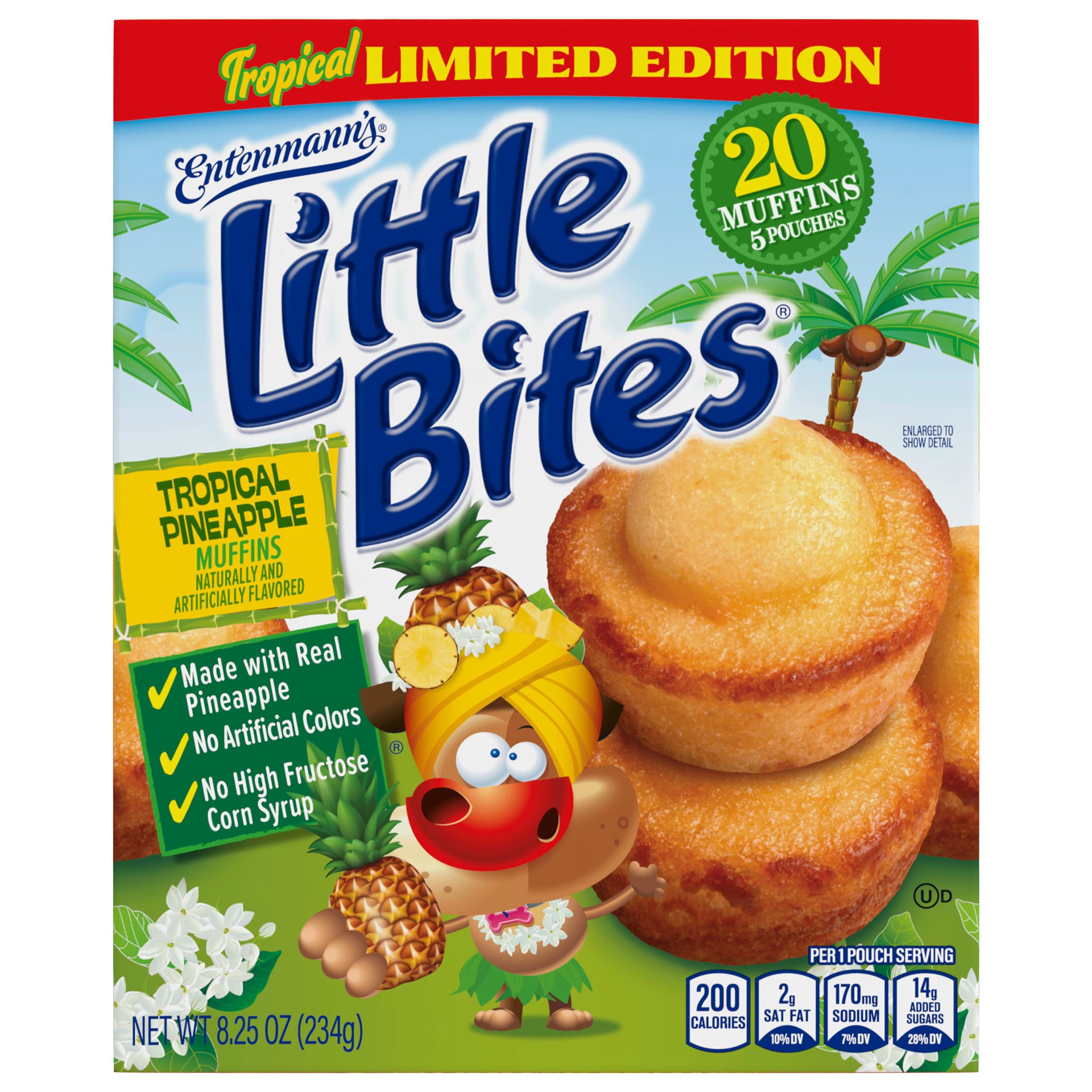 slide 7 of 7, Entenmann's Little Bites Tropical Pineapple Mini Muffins, 5 packs, 8.25 oz, 5 ct