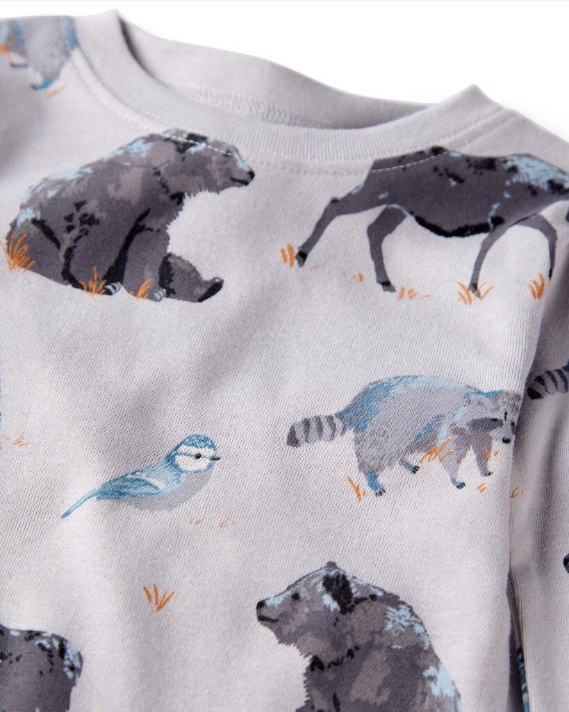 slide 3 of 3, Littleplanet Toddler Organic Cotton Pajamas in Midnight Forest Print Midnight Forest 2T, 1 ct