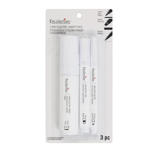 slide 1 of 6, 2-Way Glue Pen Variety Pack By Recollections, 1 ct