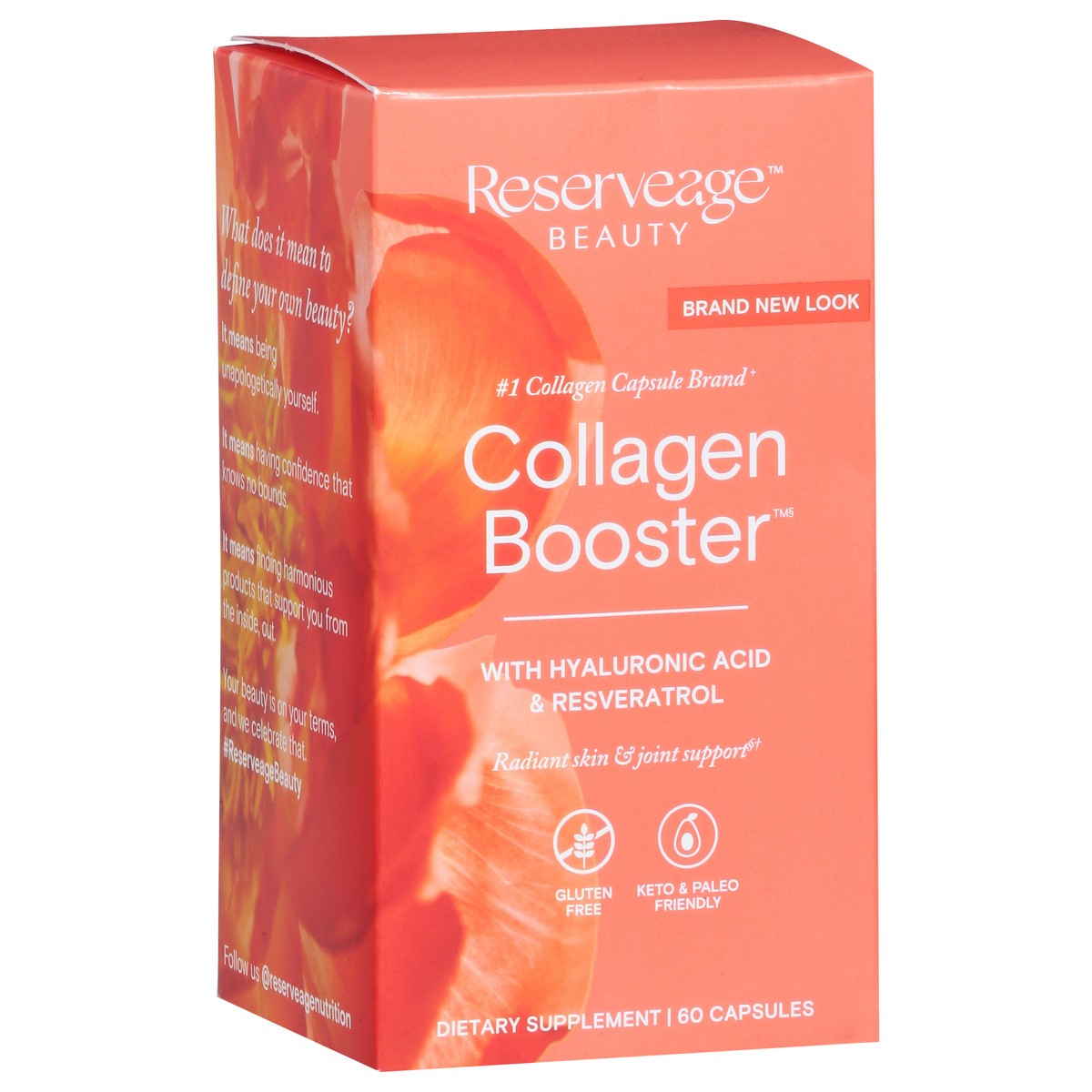 slide 6 of 15, Reserveage Collagen Booster with Hyaluronic Acid & Resveratrol 60 Capsules, 60 ct