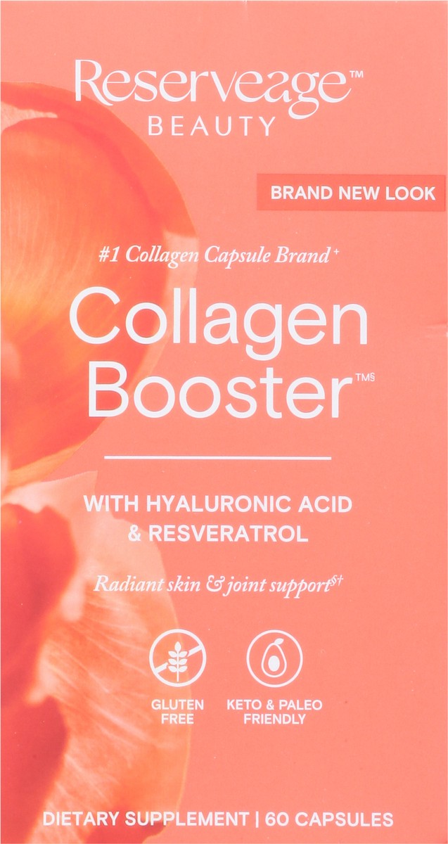 slide 11 of 15, Reserveage Collagen Booster with Hyaluronic Acid & Resveratrol 60 Capsules, 60 ct