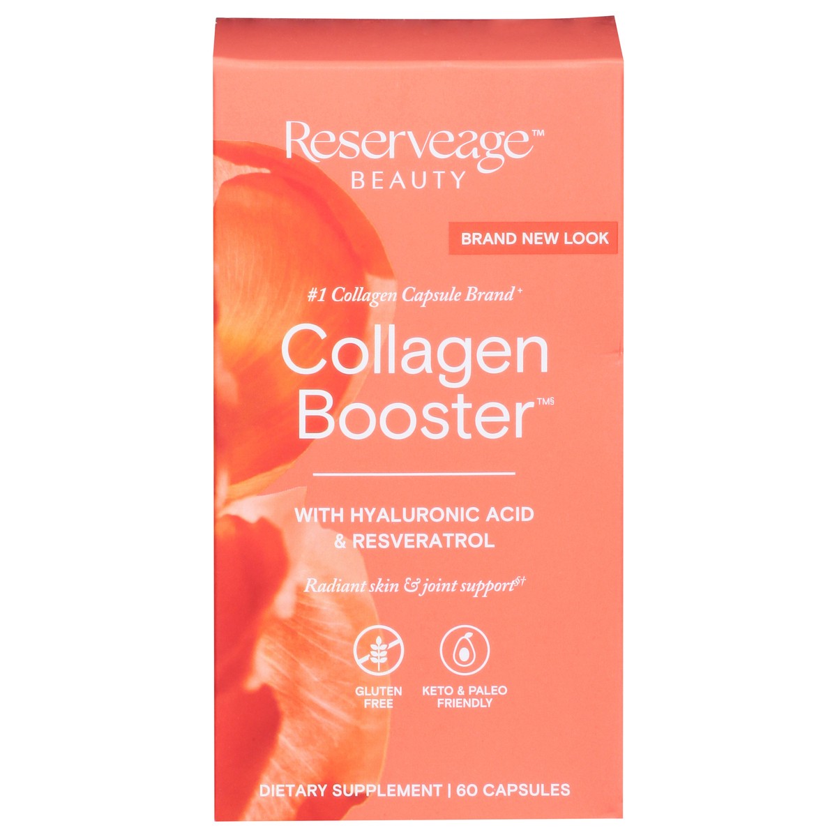 slide 2 of 15, Reserveage Collagen Booster with Hyaluronic Acid & Resveratrol 60 Capsules, 60 ct