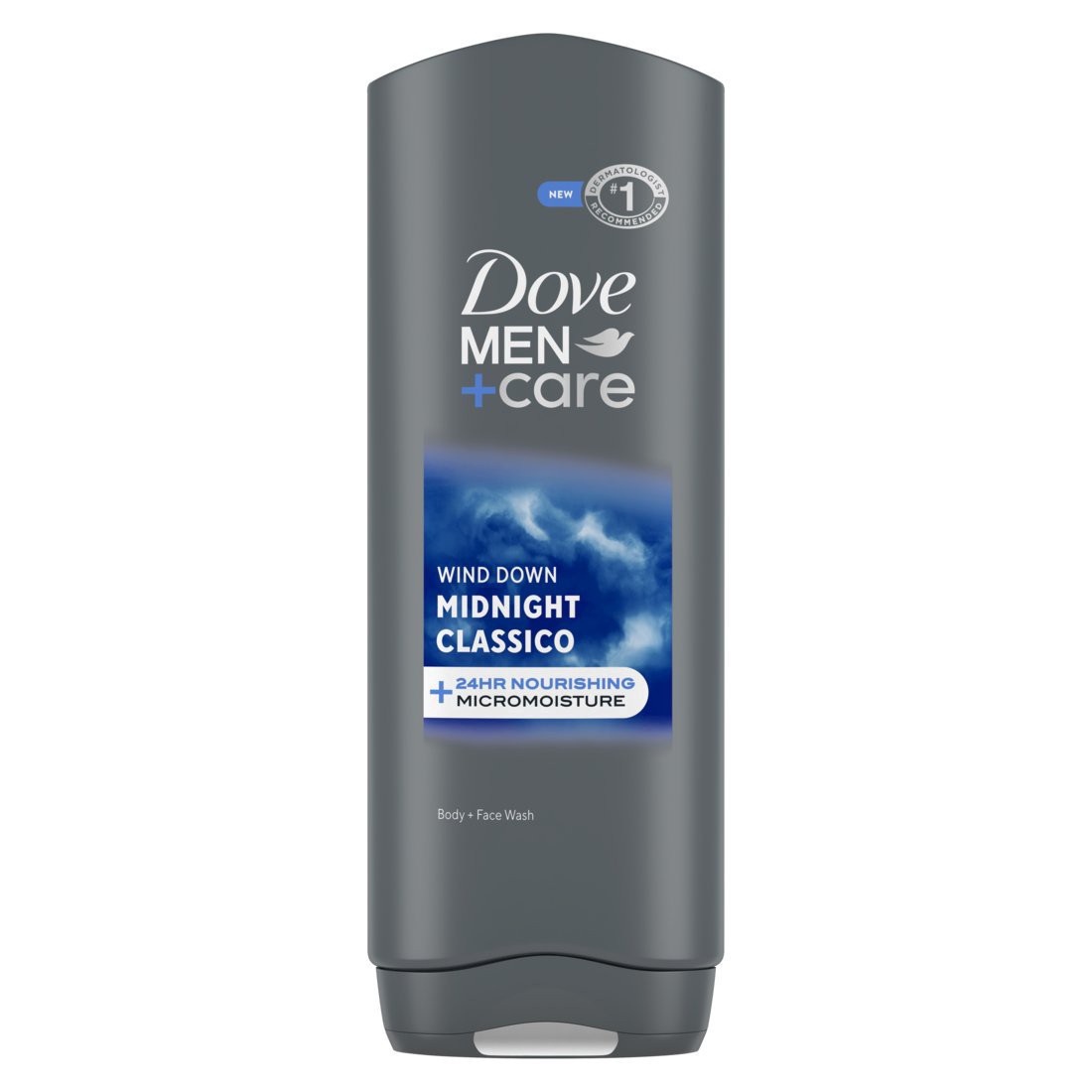 slide 1 of 1, Dove Men+Care Nourishing Face & Body Wash - Midnight Classico, 18 oz