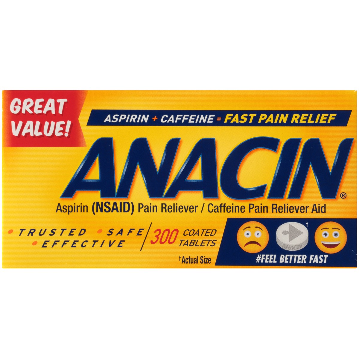 slide 3 of 10, Anacin Fast Pain Relief Tablets, 300 ct