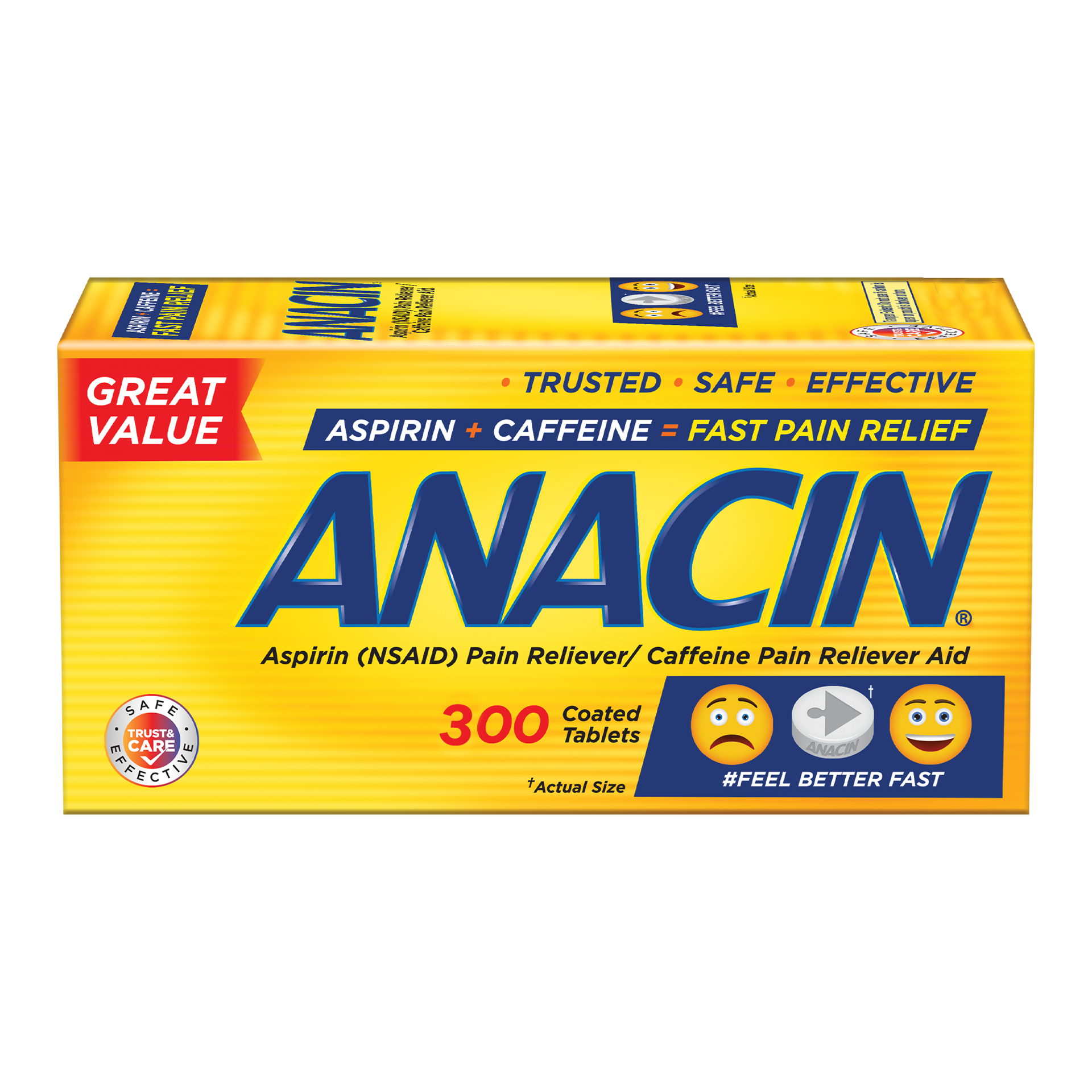 slide 1 of 10, Anacin Fast Pain Relief Tablets, 300 ct