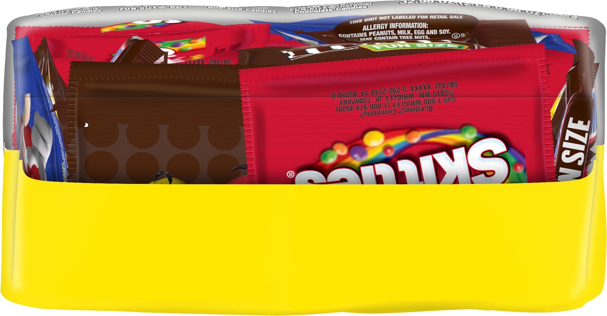 slide 8 of 12, Mixed M&M'S, SNICKERS & SKITTLES Variety Pack Fun Size Chocolate & Fruity Candy Assortment, 60 Pieces Bag, 32.98 oz