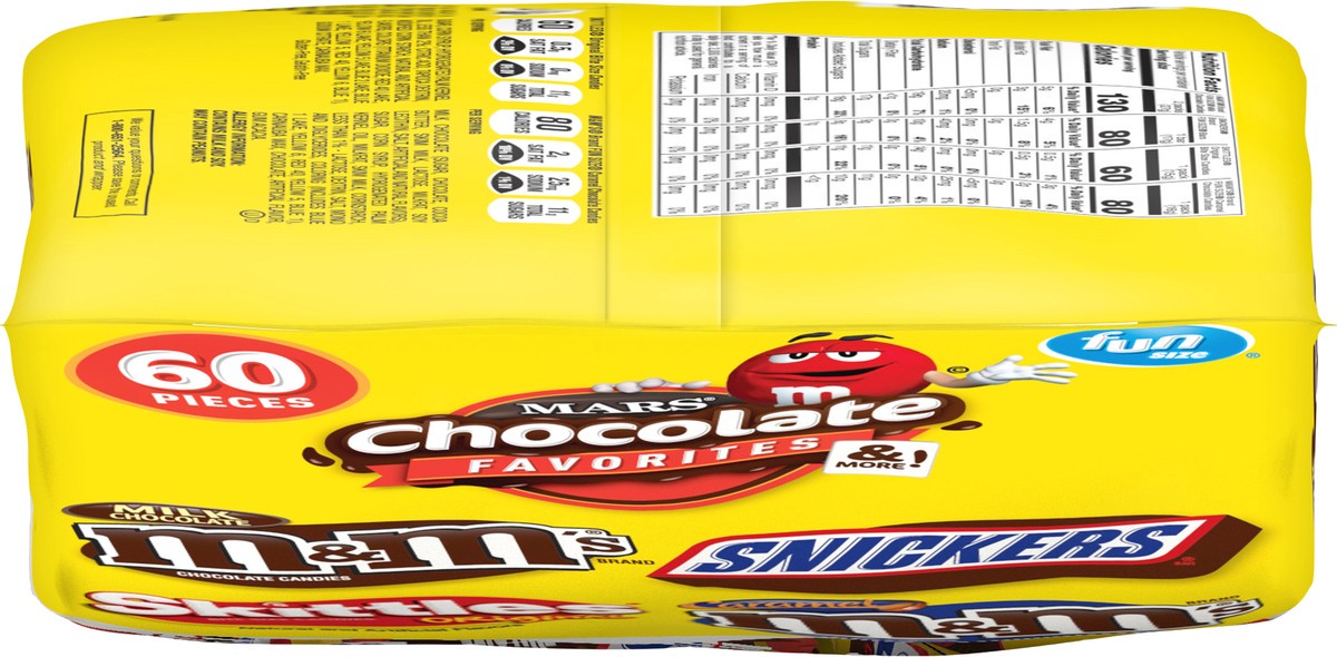 slide 5 of 12, Mixed M&M'S, SNICKERS & SKITTLES Variety Pack Fun Size Chocolate & Fruity Candy Assortment, 60 Pieces Bag, 32.98 oz