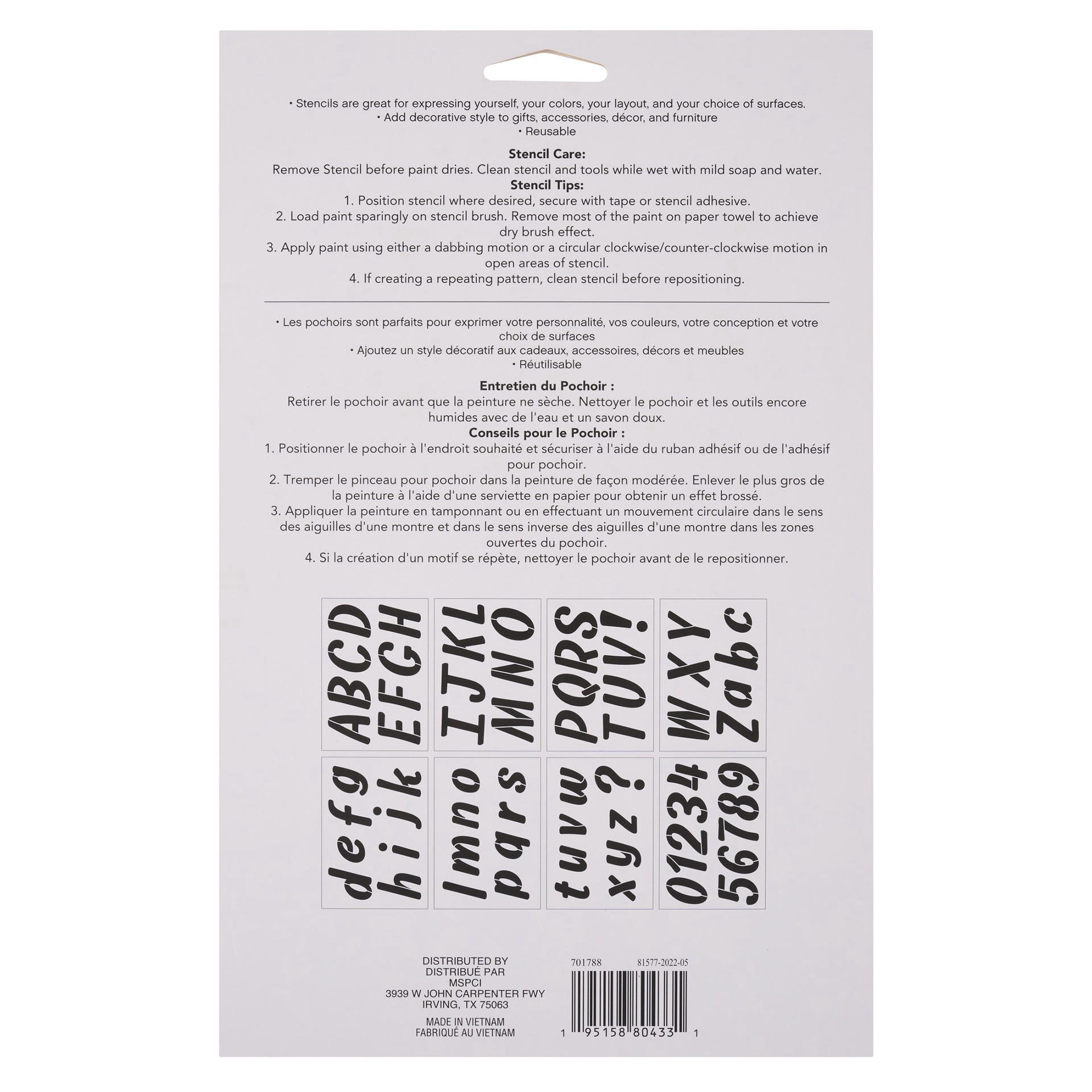 slide 3 of 4, 2.7" Italic Sans Serif Alphabet Stencils By Craft Smart, 2.7 in