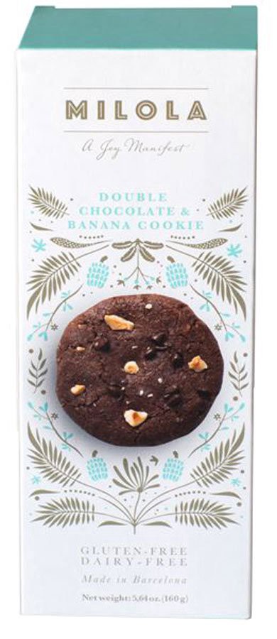 slide 1 of 1, Milola Double Chocolate & Banana Cookies, 4.93 oz