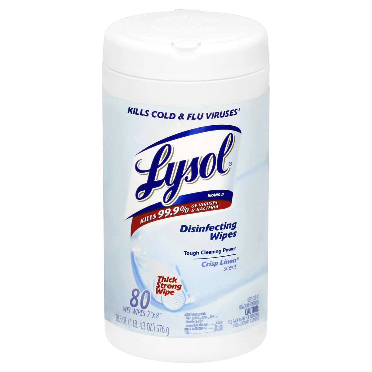 slide 1 of 2, Lysol Disinfecting Wipes - Crisp Linen, 80 ct