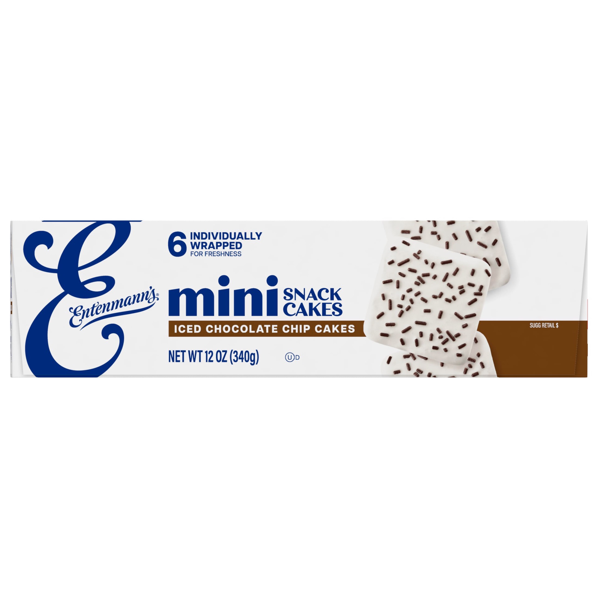 slide 4 of 7, Entenmann's Chocolate Chip Mini Snack Cakes, 6 packs, 12 oz, 6 ct